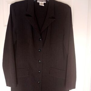 Dana Kay 12 Steel Grey Longsleeves Maxi Button Up Side Slits Women's Cardigan.